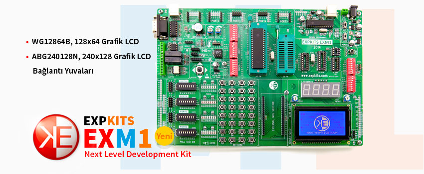 Expkits EXM1 2014 Gömülü sistem Eğitim Kitleri, Embedded Development Kits for PIC MCU