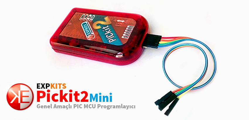 Expkits, Pickit2 Mini Clone, Plastik USB Kutu, En stabil Pickit2 klonu, ABS ve Polikarbon Malzeme