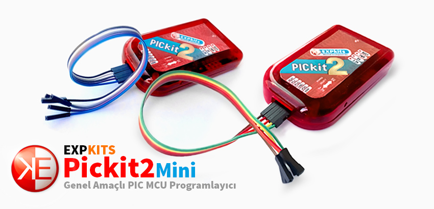Expkits, Pickit2 Mini Clone, Plastik USB Kutu, En stabil Pickit2 klonu, ABS ve Polikarbon Malzeme